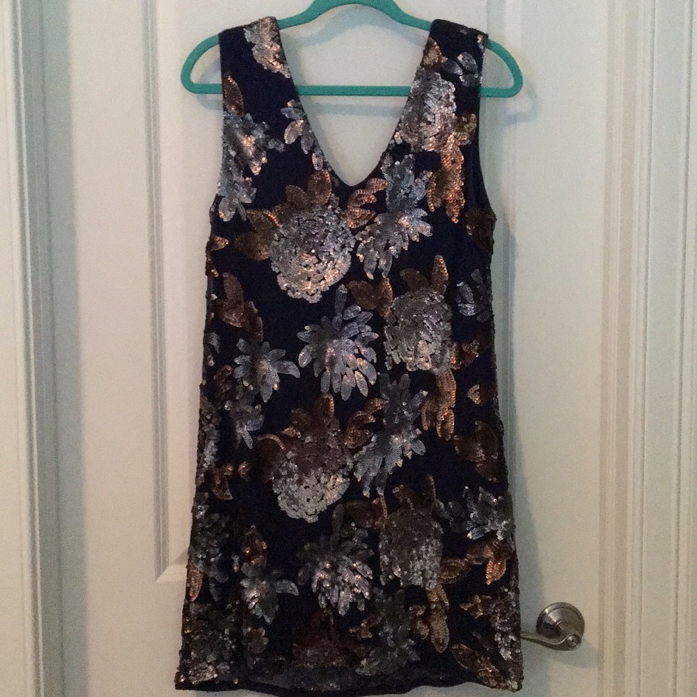 Sequin shift dress